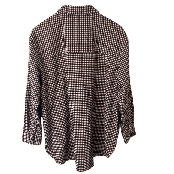 Abercrombie & Fitch Oversized Flannel Plaid Top Womens Soft A&F Collection Sz L - Picture 8 of 8